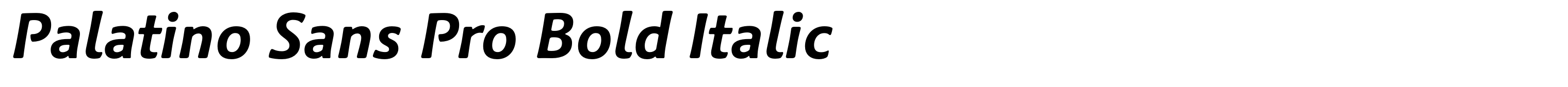 Palatino Sans Pro Bold Italic